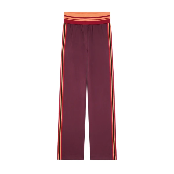 Dries Van Noten Jersey track pants in Burgundy | Pants | Luxury Shoes 