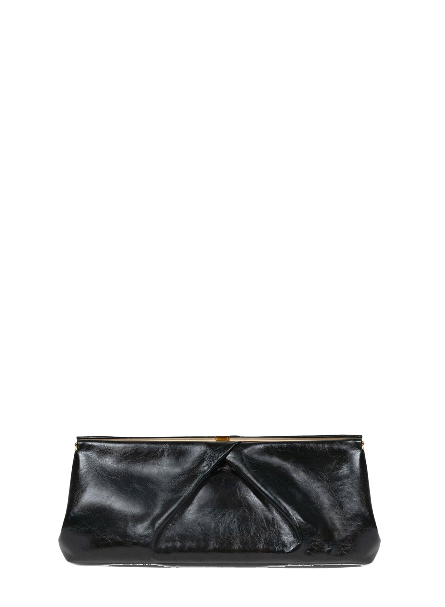 Dries Van Noten Large leather clutch in Black | Clutch Bags | Luxury Shoes Dries Van Noten Large leather clutch in Black