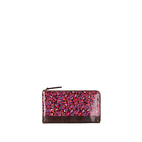 Dries Van Noten Large leather wallet in Fuchsia