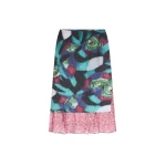 Dries Van Noten Layered moiré skirt in Petrol | Skirts | Luxury Shoes 