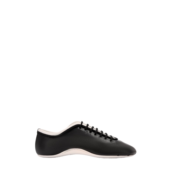 Dries Van Noten Leather ballerina sneakers in Black