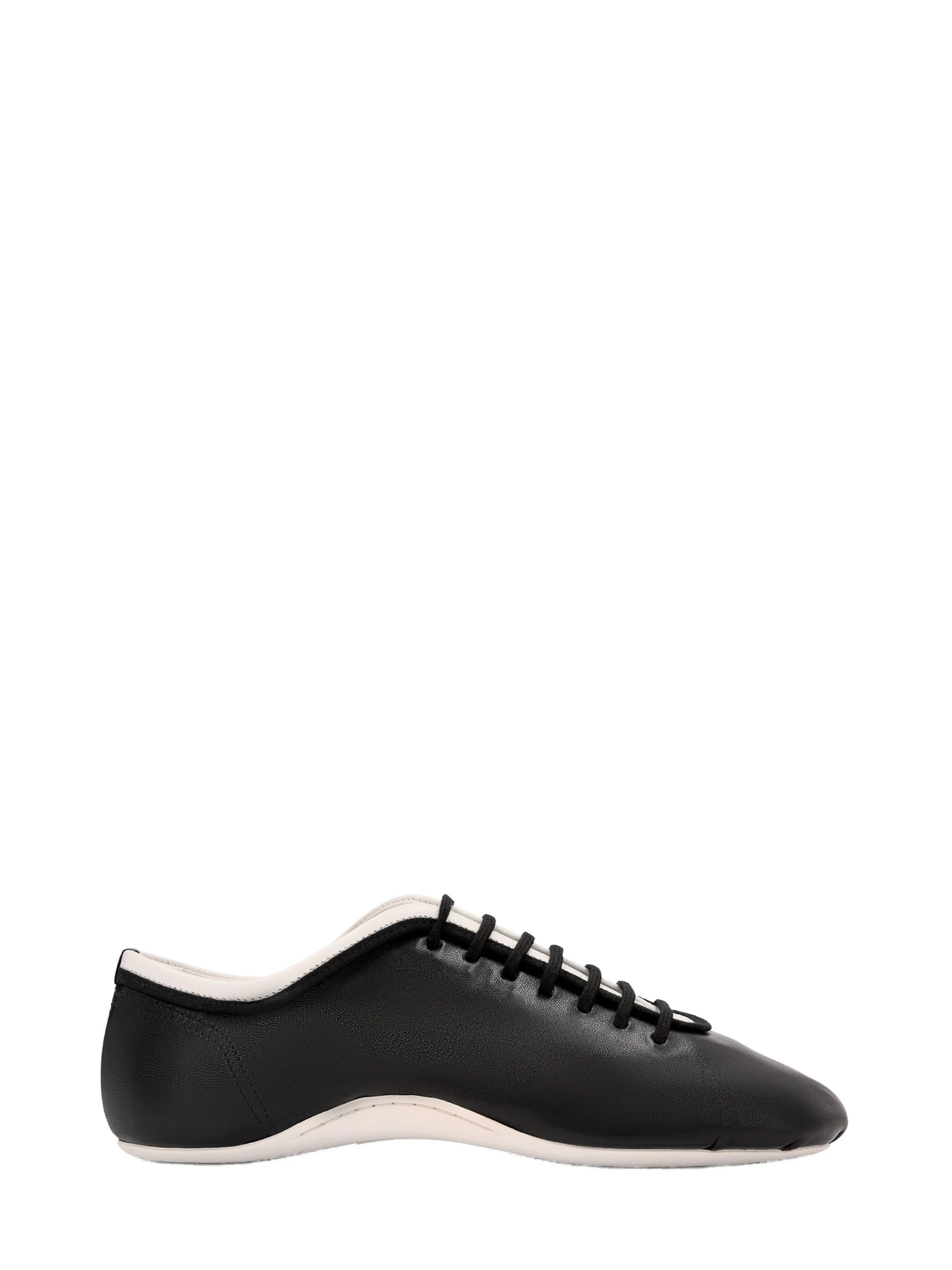 Dries Van Noten Leather ballerina sneakers in Black | Sneakers | Luxury Shoes Dries Van Noten Leather ballerina sneakers in Black