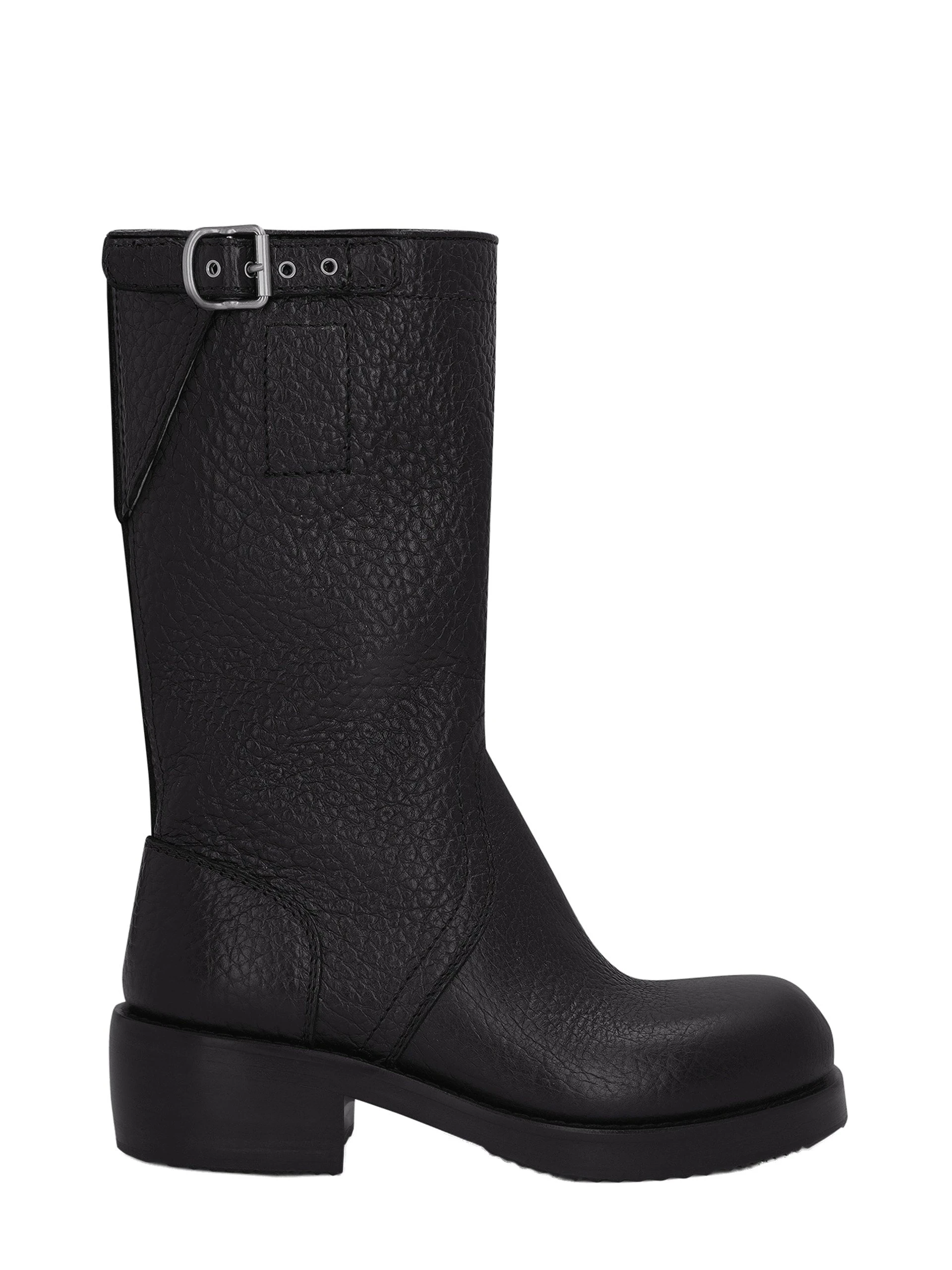 Dries Van Noten Leather biker boots in Black | Boots | Luxury Shoes Dries Van Noten Leather biker boots in Black