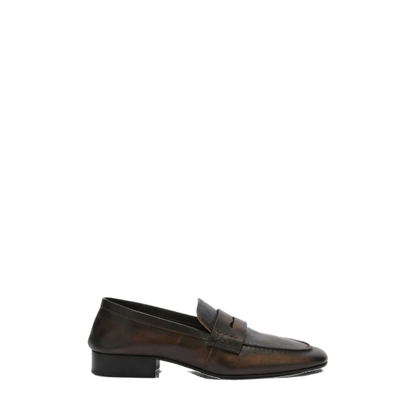 Leather loafers in Tan - Image 2