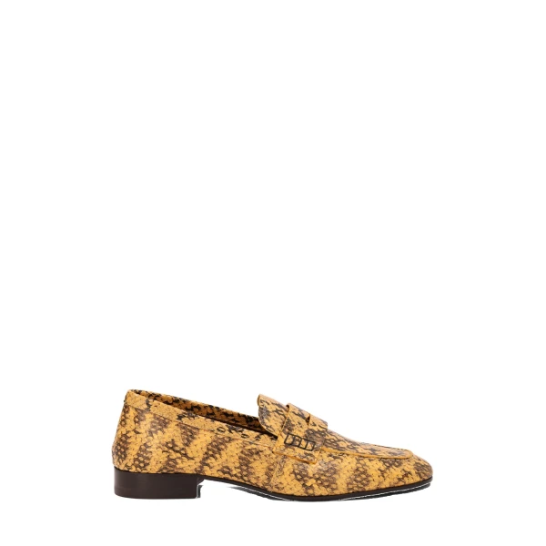 Leather penny loafers in Yellow - Image 2