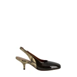 Dries Van Noten Leather slingback pumps in Olive