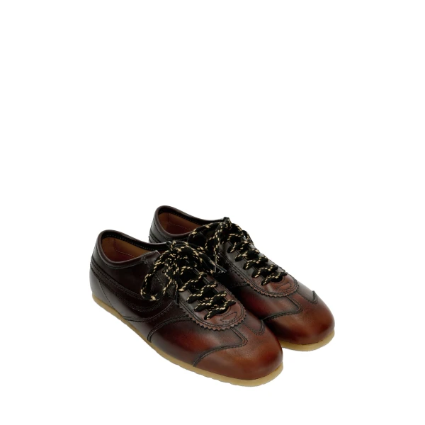 Leather sneakers in Tan - Image 3