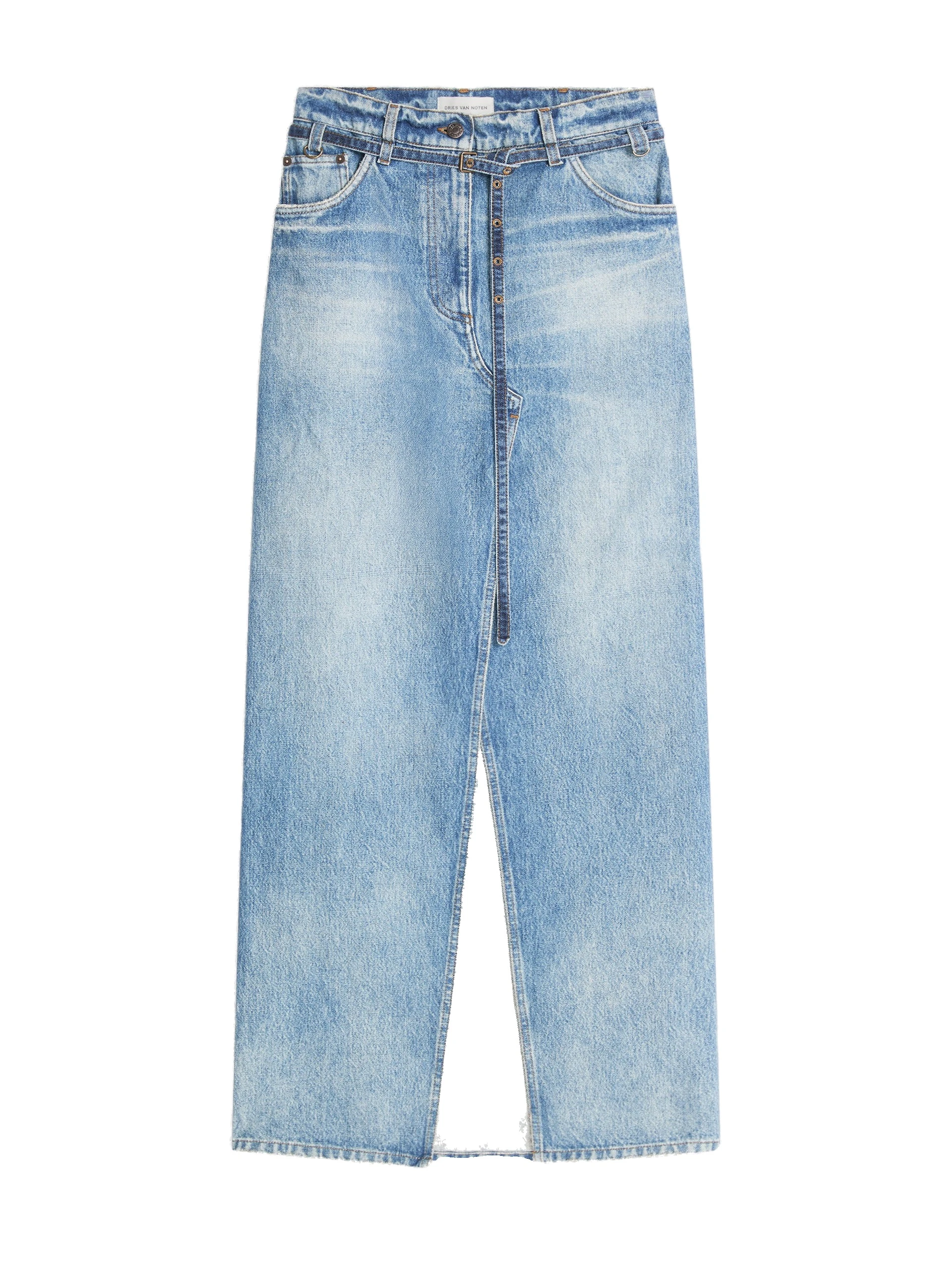Dries Van Noten Long denim skirt in Blue | Skirts | Luxury Shoes Dries Van Noten Long denim skirt in Blue | Skirts | Luxury Shoes