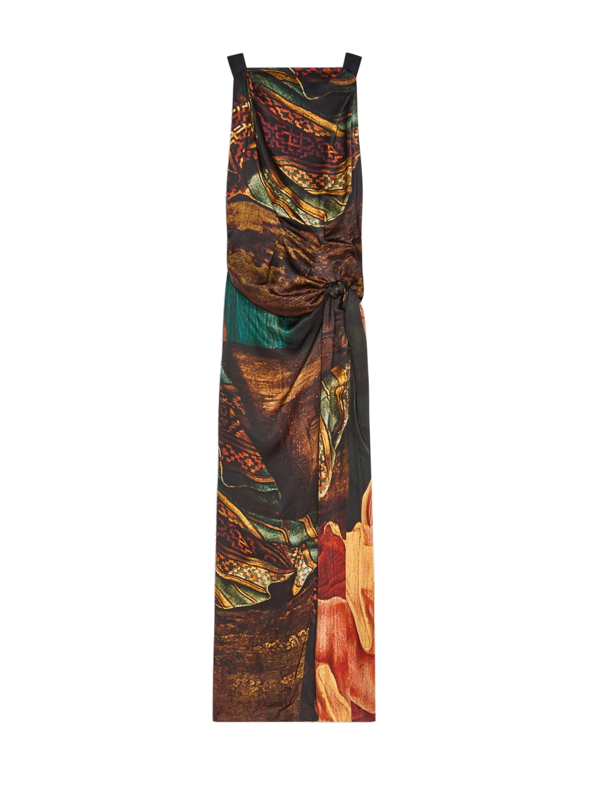 Dries Van Noten Long draped satin dress | Dresses | Luxury Shoes Dries Van Noten Long draped satin dress | Dresses | Luxury Shoes