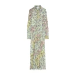 Dries Van Noten Long jacquard shirt dress in Mint | Dresses | Luxury Shoes 
