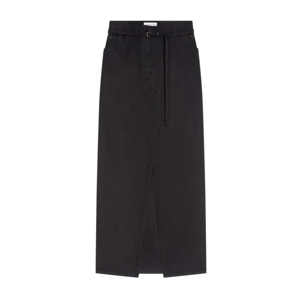 Long overdyed skirt in Black