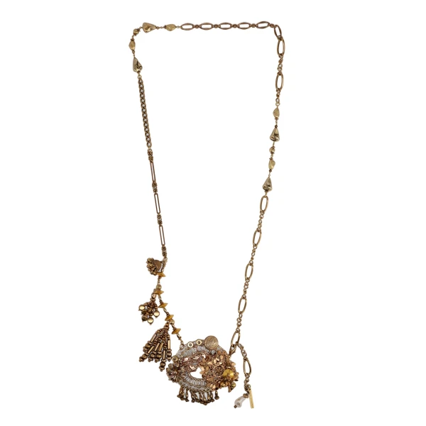 Long pendant necklace in Old Brass - Image 3