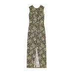 Dries Van Noten Long slitted floral dress in Black | Dresses | Luxury Shoes 