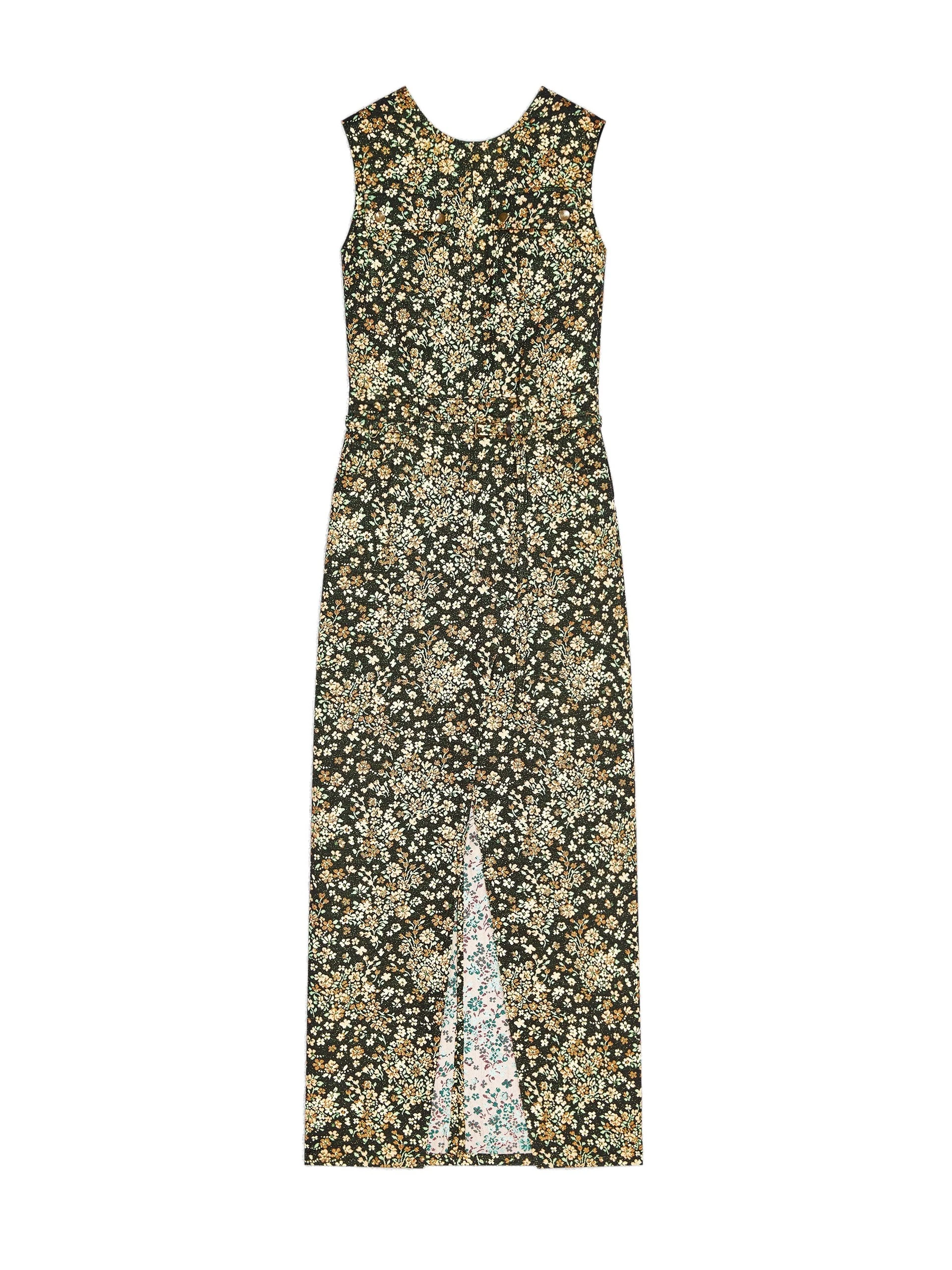 Dries Van Noten Long slitted floral dress in Black | Dresses | Luxury Shoes Dries Van Noten Long slitted floral dress in Black | Dresses | Luxury Shoes