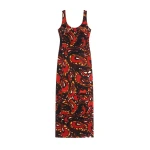 Dries Van Noten Long velvet dress in Rust | Dresses | Luxury Shoes 