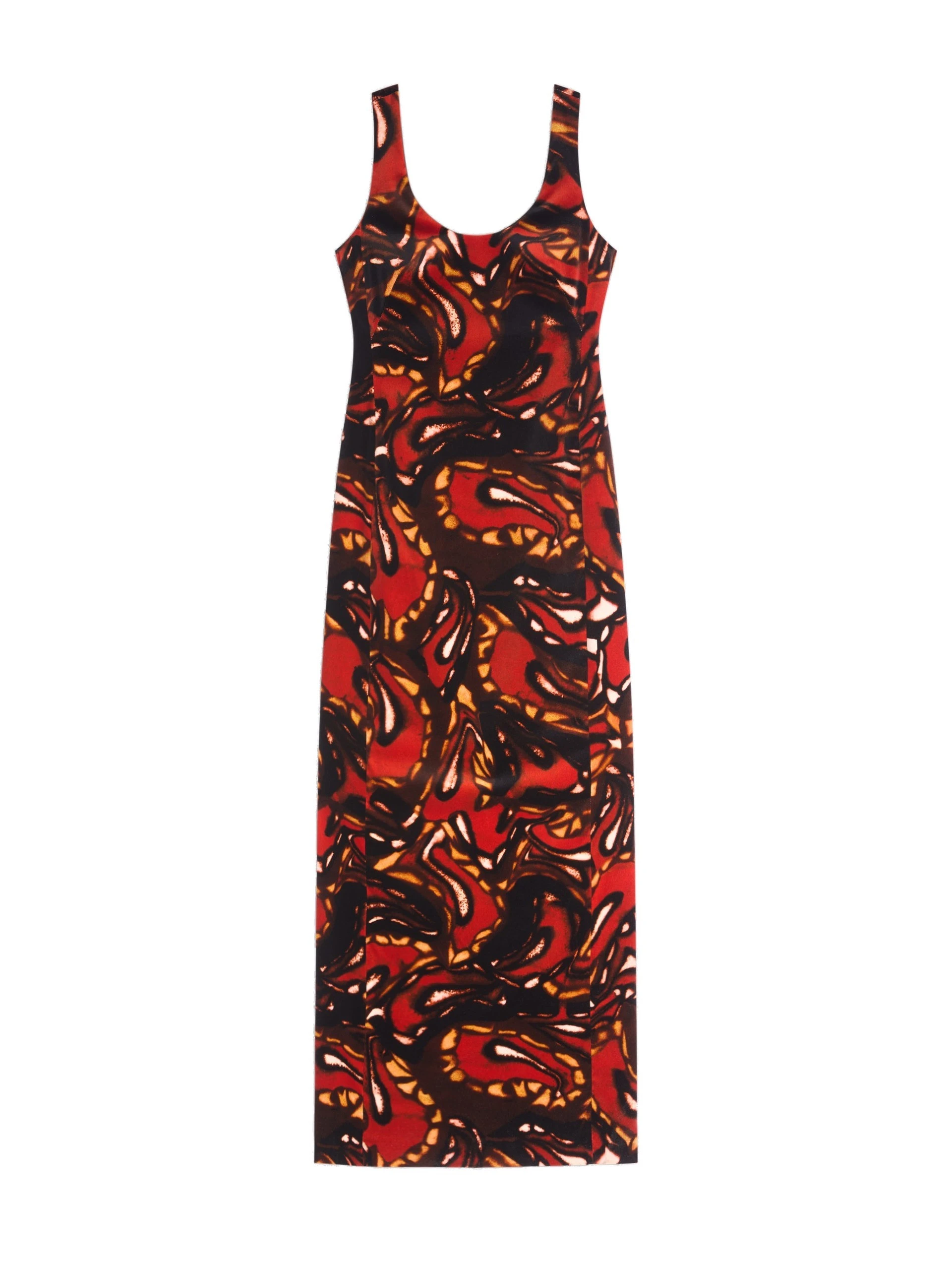 Dries Van Noten Long velvet dress in Rust | Dresses | Luxury Shoes Dries Van Noten Long velvet dress in Rust | Dresses | Luxury Shoes