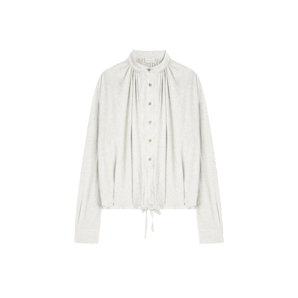 Dries Van Noten Loose cotton blouse in Grey Melange | Tops | Luxury Shoes 