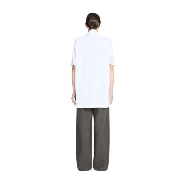 Loose cotton shirt in White - Image 4