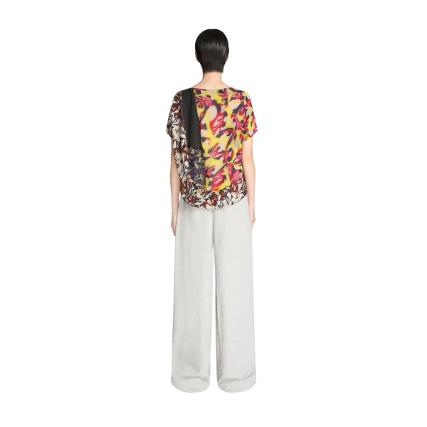 Loose cotton sweatpants in Grey Melange - Image 4