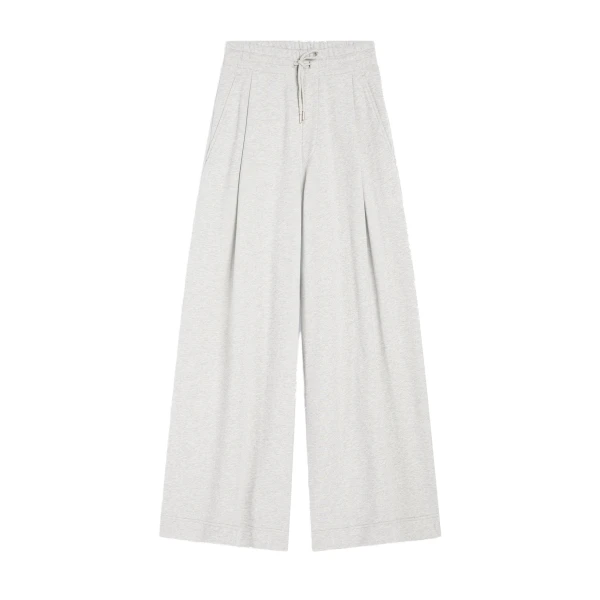 Dries Van Noten Loose cotton sweatpants in Grey Melange | Pants | Luxury Shoes 
