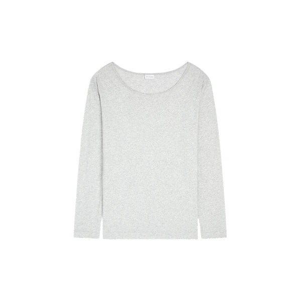 Dries Van Noten Loose long sleeve top in Grey Melange | Tops | Luxury Shoes 