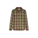Dries Van Noten Loose lurex shirt in Burgundy | Tops | Luxury Shoes 