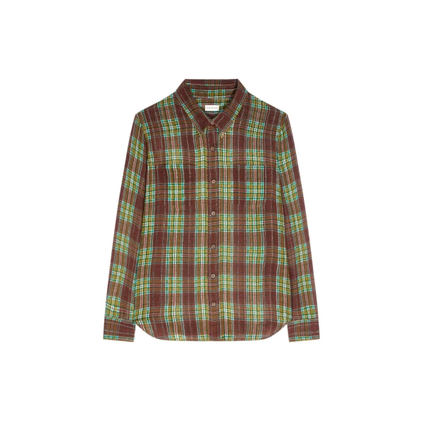 Loose lurex shirt in Burgundy
