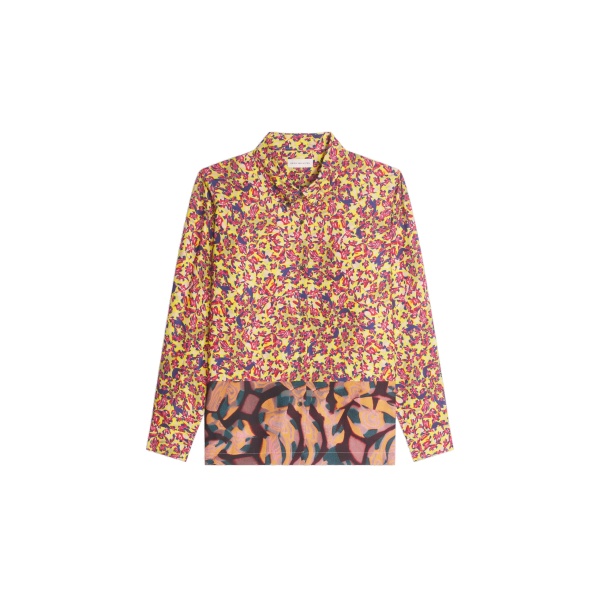 Dries Van Noten Loose viscose shirt in Yellow | Tops | Luxury Shoes 