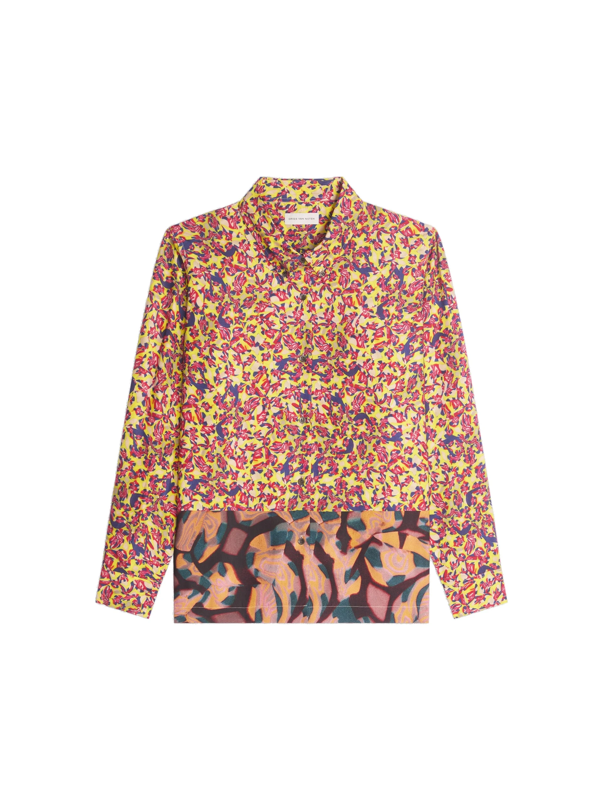 Dries Van Noten Loose viscose shirt in Yellow | Tops | Luxury Shoes Dries Van Noten Loose viscose shirt in Yellow | Tops | Luxury Shoes