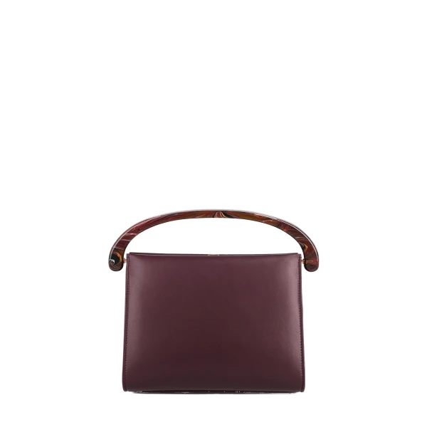 Medium leather bag in Bordeaux