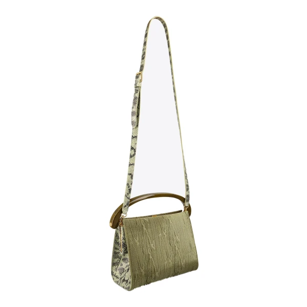 Medium velvet bag in Green - Image 3