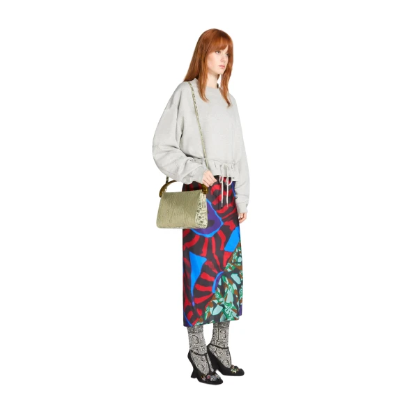 Medium velvet bag in Green - Image 6