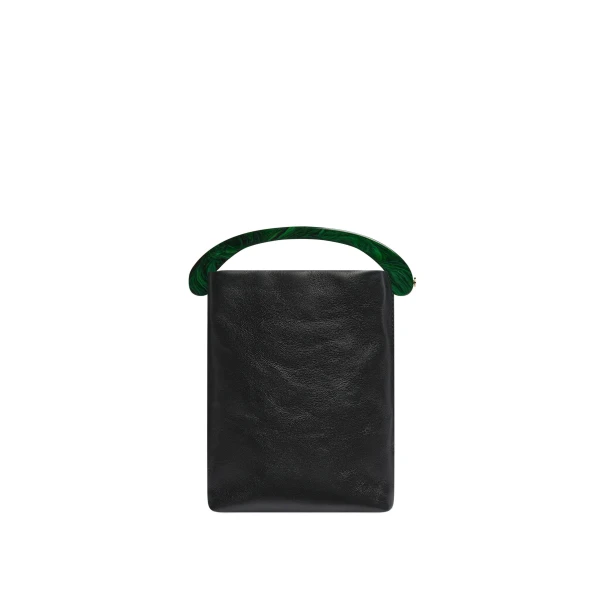 Micro leather bag in Black - Image 2