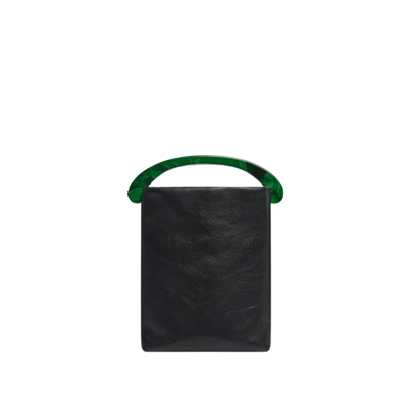 Micro leather bag in Black - Image 4