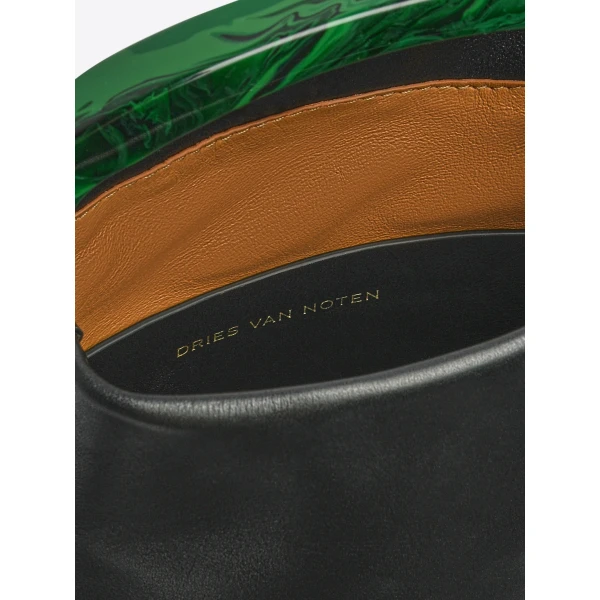 Micro leather bag in Black - Image 5