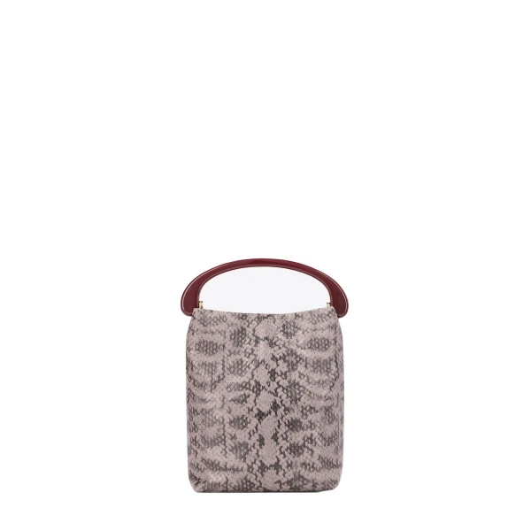 Micro leather bag in Taupe - Image 2