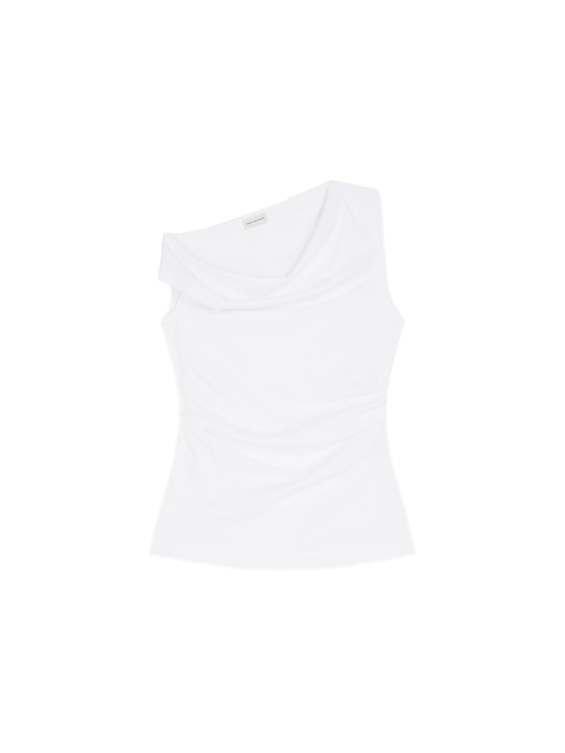 Dries Van Noten Off-shoulder jersey top in White | Tops | Luxury Shoes Dries Van Noten Off-shoulder jersey top in White | Tops | Luxury Shoes