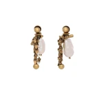 Dries Van Noten Ornamented pendant earrings in Old Brass