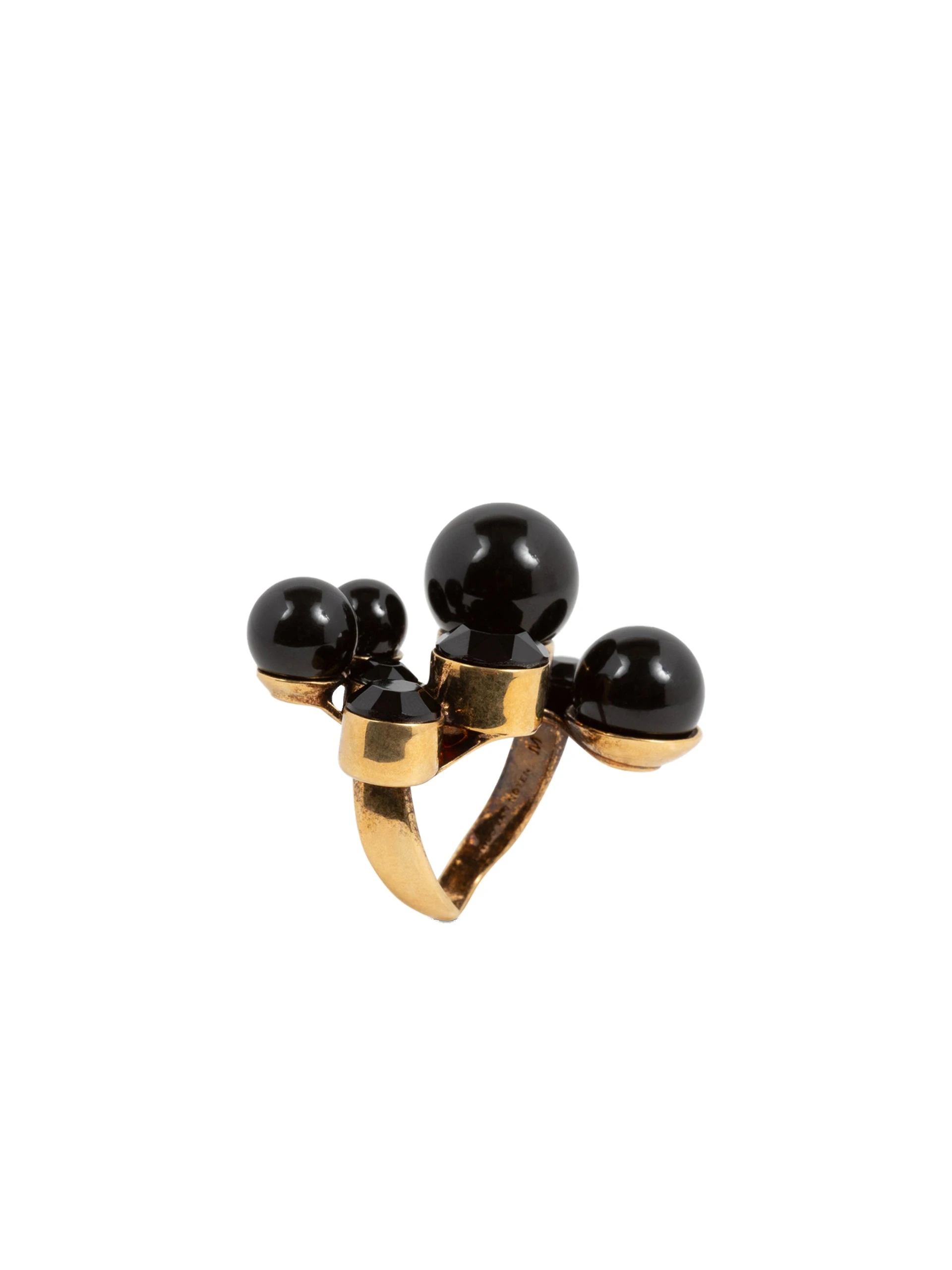 Dries Van Noten Ornamented ring in Black | Rings | Luxury Shoes Dries Van Noten Ornamented ring in Black