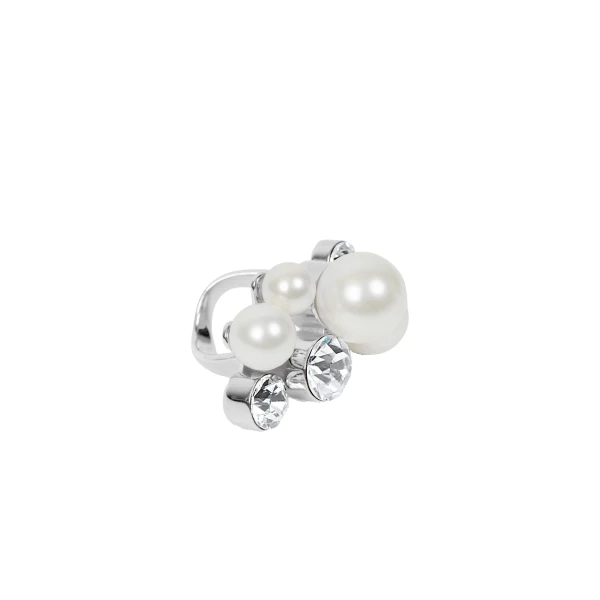 Ornamented shell ring in Silver - Image 3