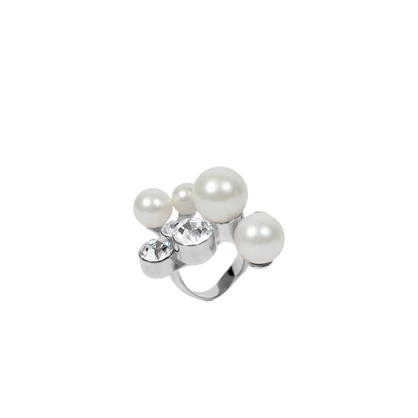 Ornamented shell ring in Silver - Image 4