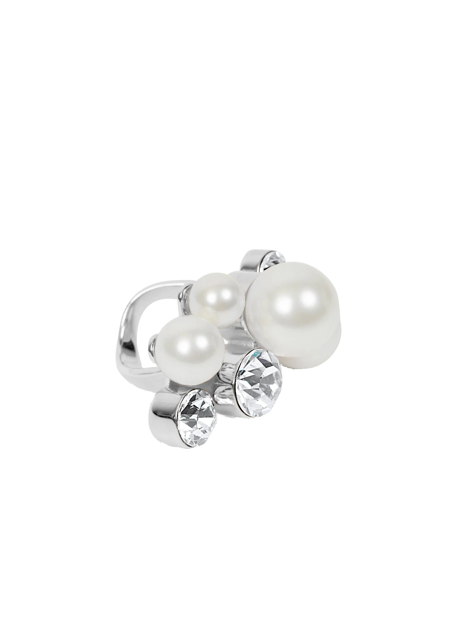 Dries Van Noten Ornamented shell ring in Silver | Rings | Luxury Shoes Dries Van Noten Ornamented shell ring in Silver