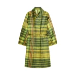 Dries Van Noten Oversized checked coat in Neon Yellow | Coats | Luxury Shoes 