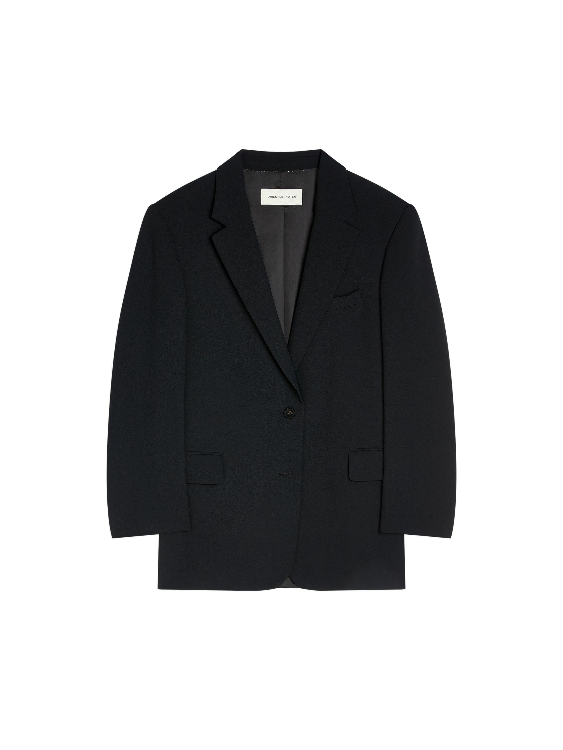 Dries Van Noten Oversized crepe blazer in Black | Jackets | Luxury Shoes Dries Van Noten Oversized crepe blazer in Black | Jackets | Luxury Shoes