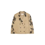 Dries Van Noten Oversized embroidered blazer in Camel | Jackets | Luxury Shoes 