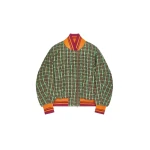 Dries Van Noten Oversized seersucker bomber in Khaki | Jackets | Luxury Shoes 
