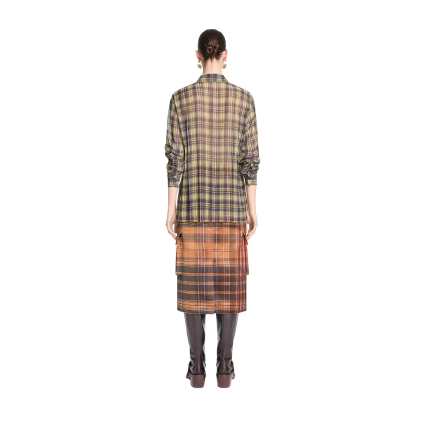 Pleated shirt in Khaki - Image 4