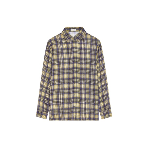 Dries Van Noten Pleated shirt in Khaki | Tops | Luxury Shoes 