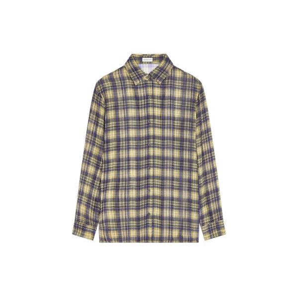 Dries Van Noten Pleated shirt in Khaki | Tops | Luxury Shoes 