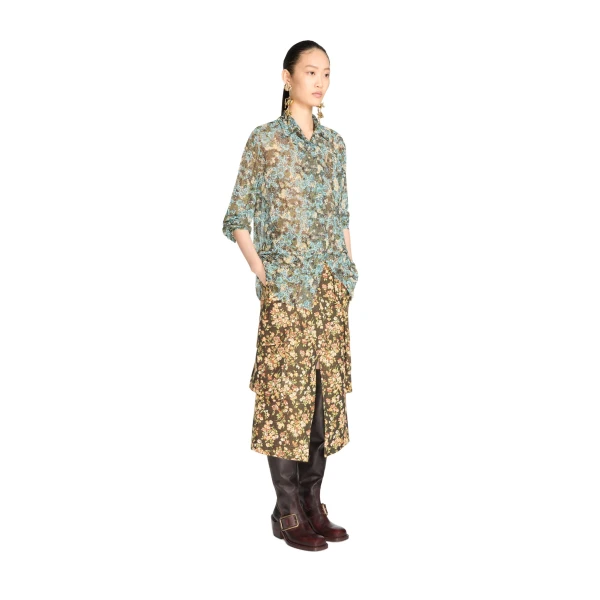 Pleated shirt in Sky - Image 3
